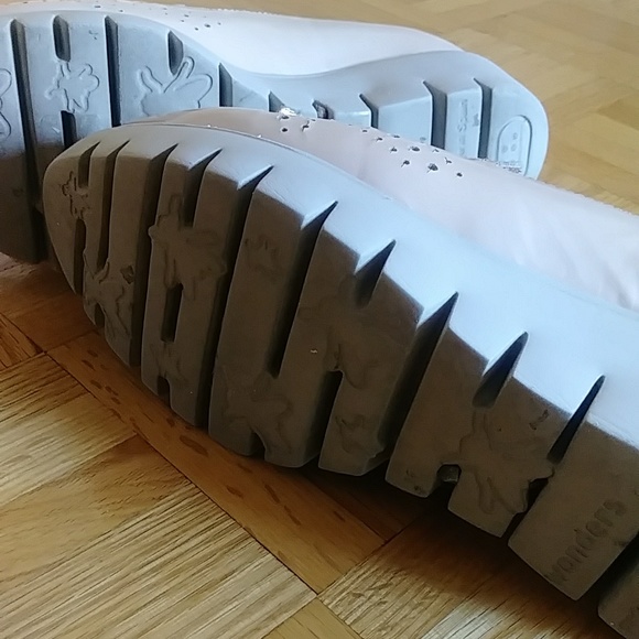 Wonders fly Memory Gel made in spain nude patent leather platform loafers - Picture 8 of 9